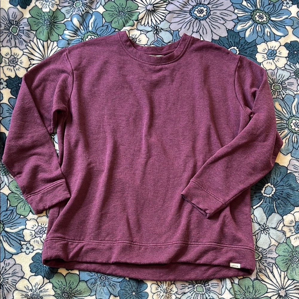Orvis Super-soft Purple Crewneck Sweatshirt large